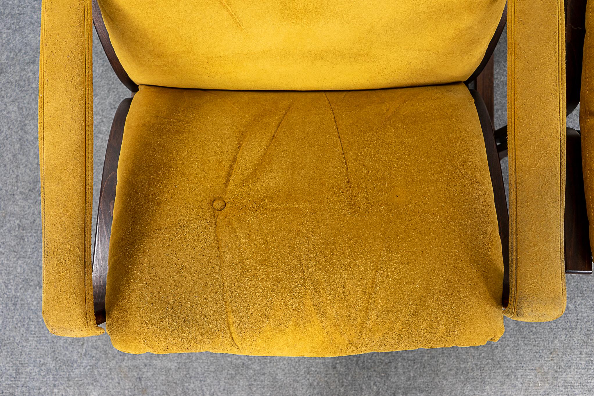 Scandinavian Modern Siesta Lounge Chair + Footstool by Ingmar Relling For Sale