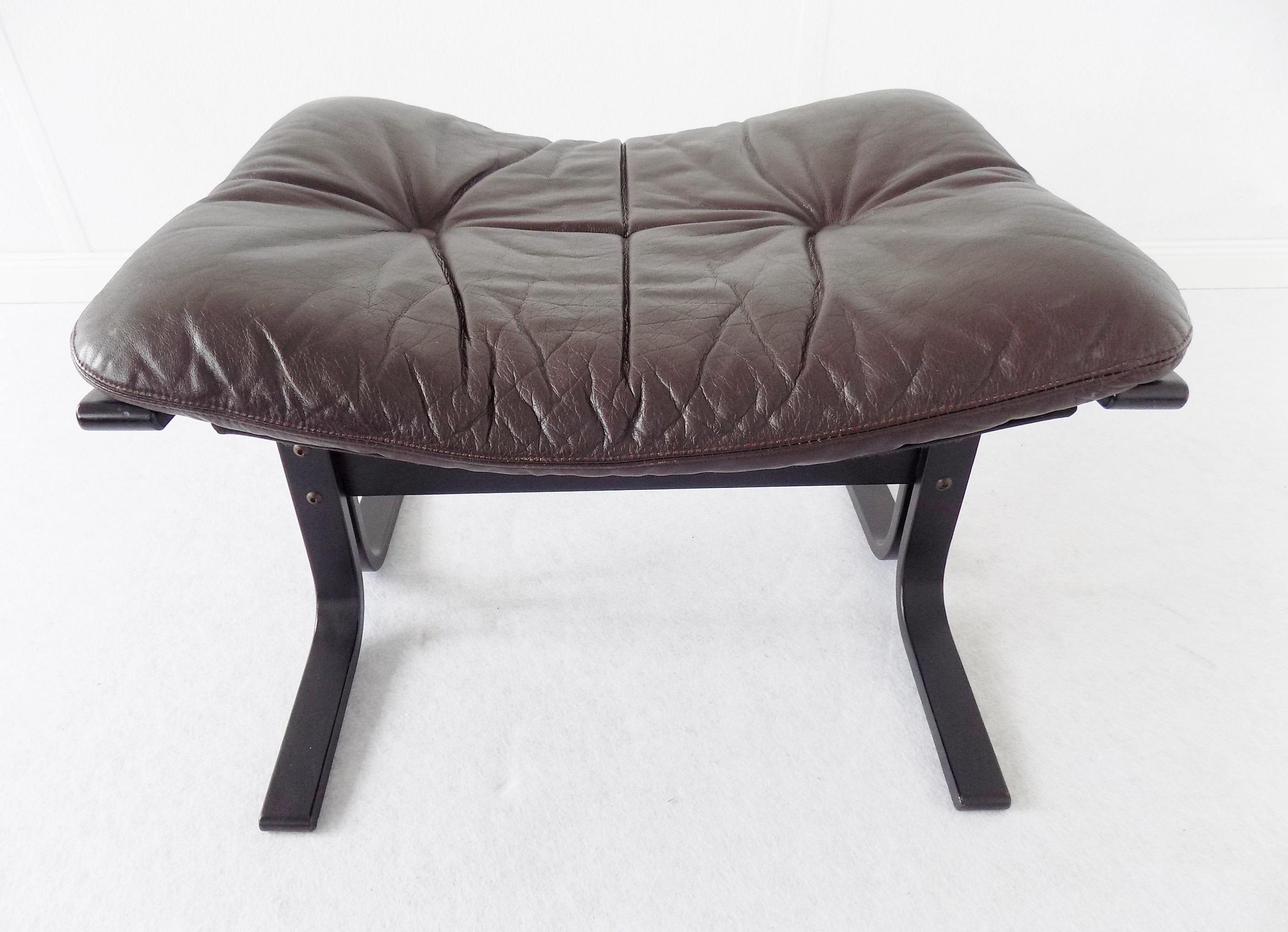 Leather Siesta ottoman by Ingmar Relling for Westnofa