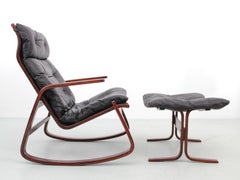 Siesta rocking chair and ottoman by Ingmar Relling