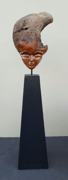 Sig De Tonancour Burled Myrtle Wood Sculpture Signed And Dated 1992