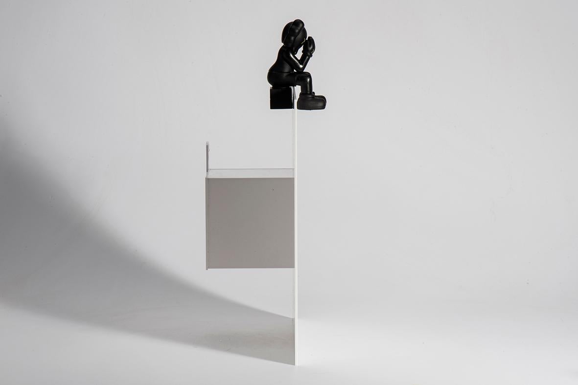 Think out of the red box: A Playful Fusion of Text and 3 Figurines, for wall For Sale 3