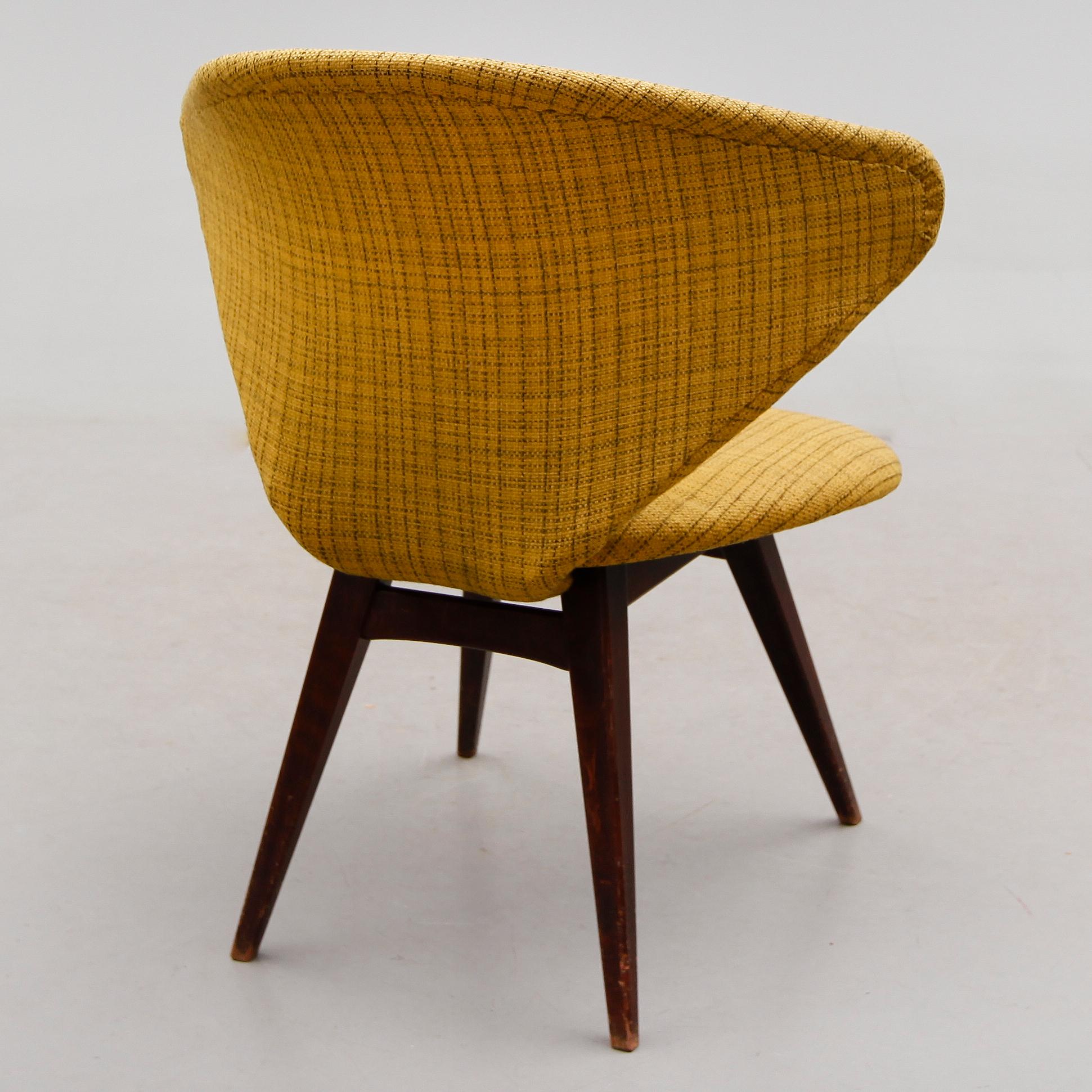 Scandinavian Modern Sigfrid Ljungqvist Wing Chair for Mobelfabrik, Sweden, 1950 For Sale