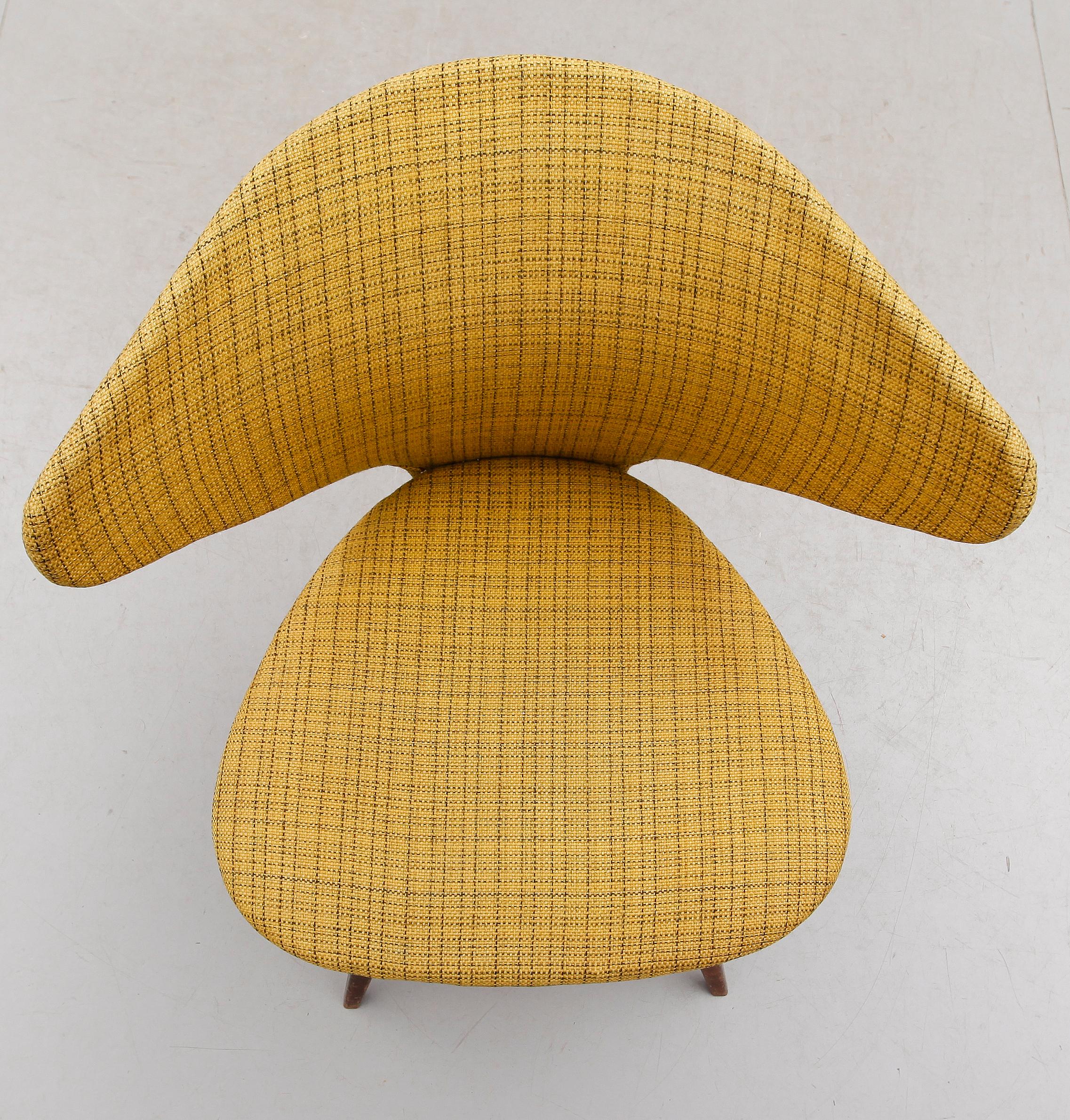 Swedish Sigfrid Ljungqvist Wing Chair for Mobelfabrik, Sweden, 1950 For Sale