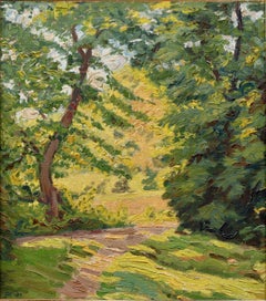 Vintage Forest Clearing, Oil on Canvas, Painted 1933.