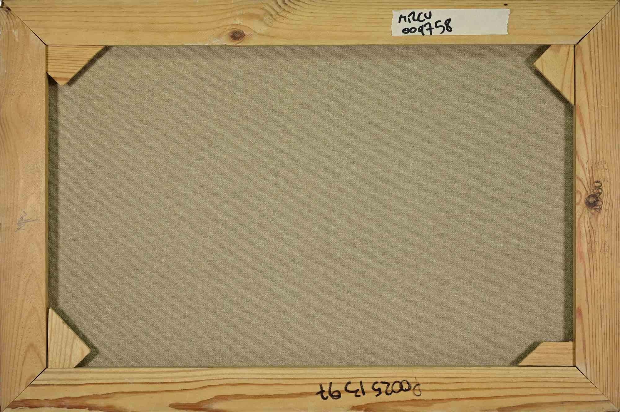 Landhaus - Gemälde von Sigfrido Oliva - 1980er Jahre im Angebot 2