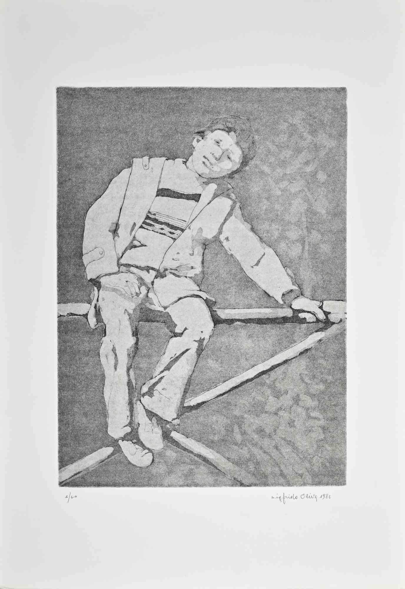 Etching hand signed and dated, realized in 1982.

Edition of 20.

Very good condition.