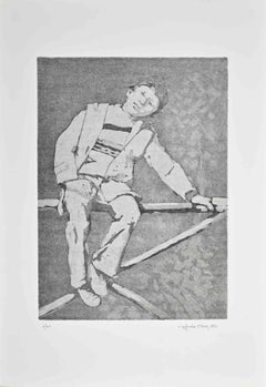 Junge - Radierung von Sigfrido Oliva - 1982