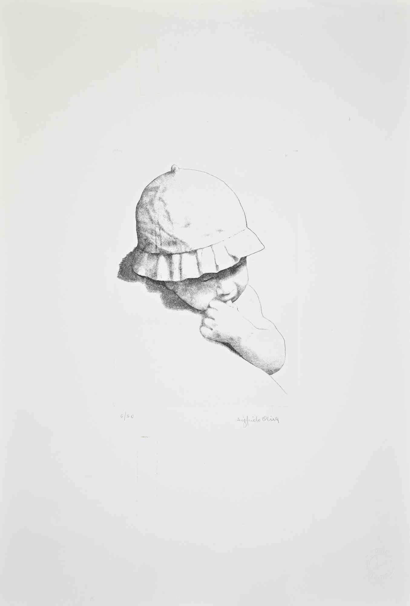 Child - Etching by Sigfrido Oliva - 1990s