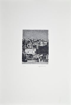 Cityscape - Etching by Sigfrido Oliva - 1995