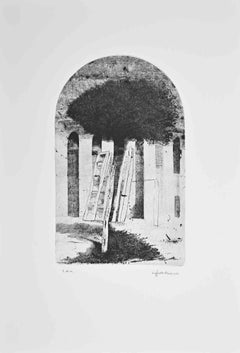 Landscape - Etching by Sigfrido Oliva - 1990