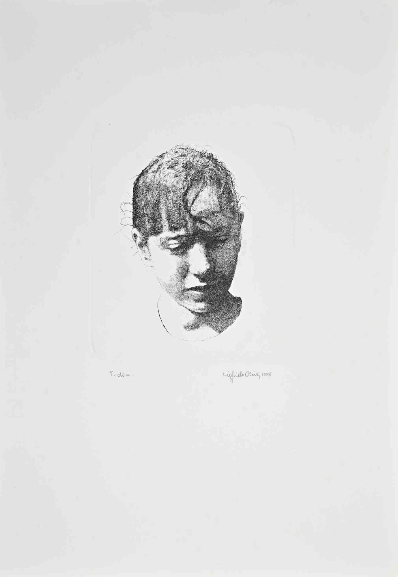 Etching hand signed and dated, realized in 1988.

Artist Proof.

Very good condition,