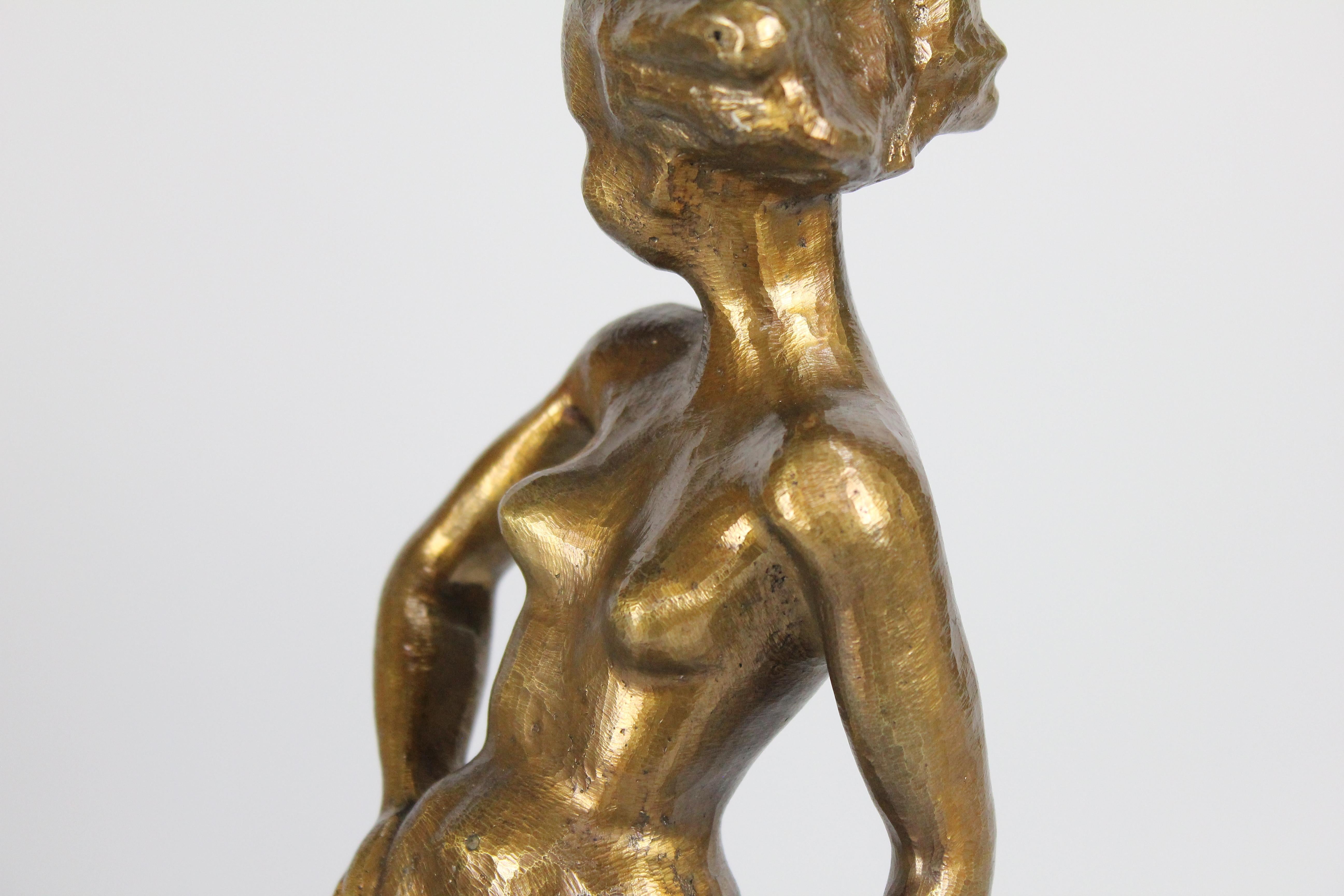 Sigge Berggren, Swedish Modernist Nude Bronze Sculpture, 1940s 4