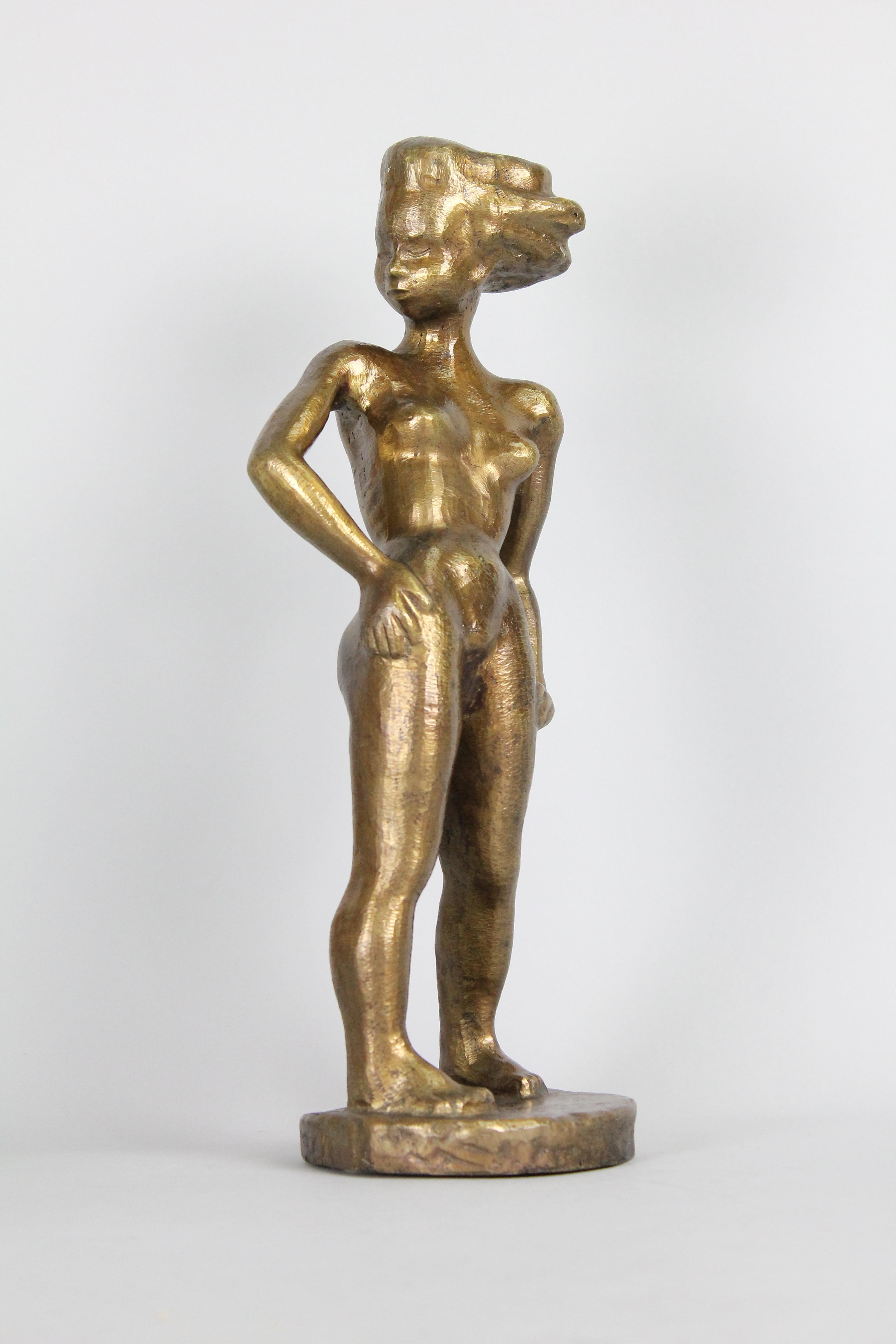 Sigge Berggren, Swedish Modernist Nude Bronze Sculpture, 1940s 9