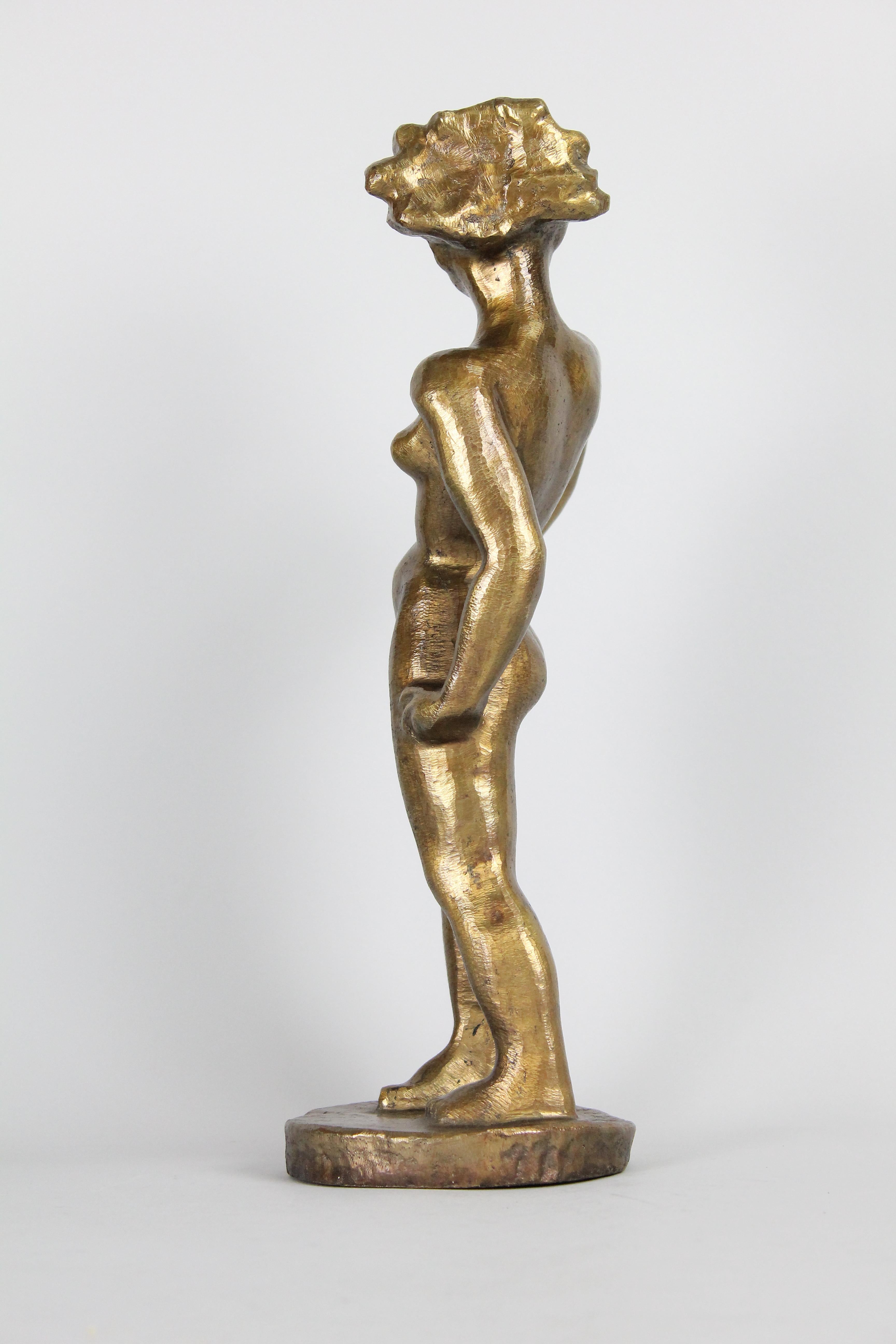 Cast Sigge Berggren, Swedish Modernist Nude Bronze Sculpture, 1940s
