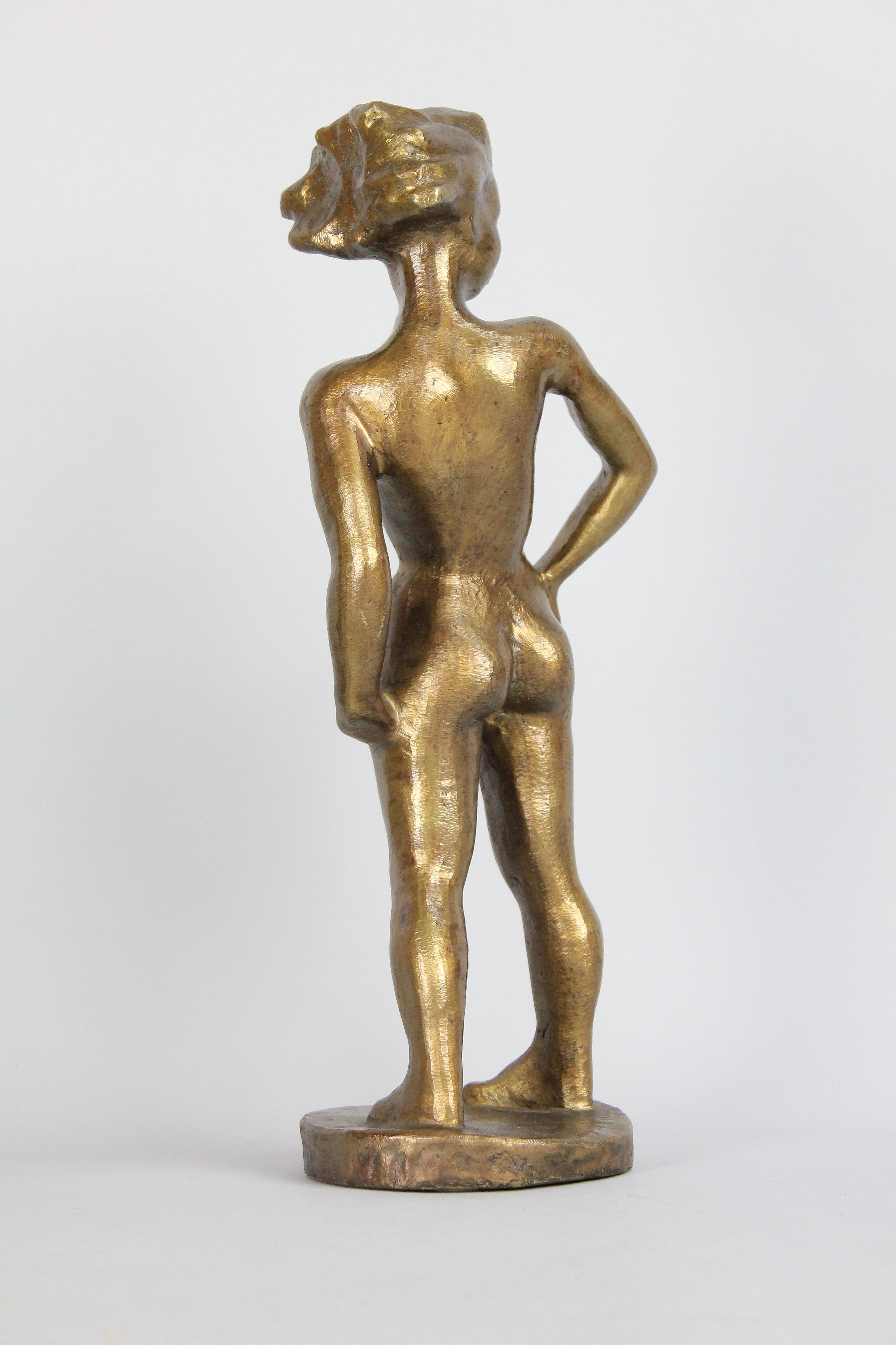 Sigge Berggren, Swedish Modernist Nude Bronze Sculpture, 1940s In Good Condition In Skanninge, SE