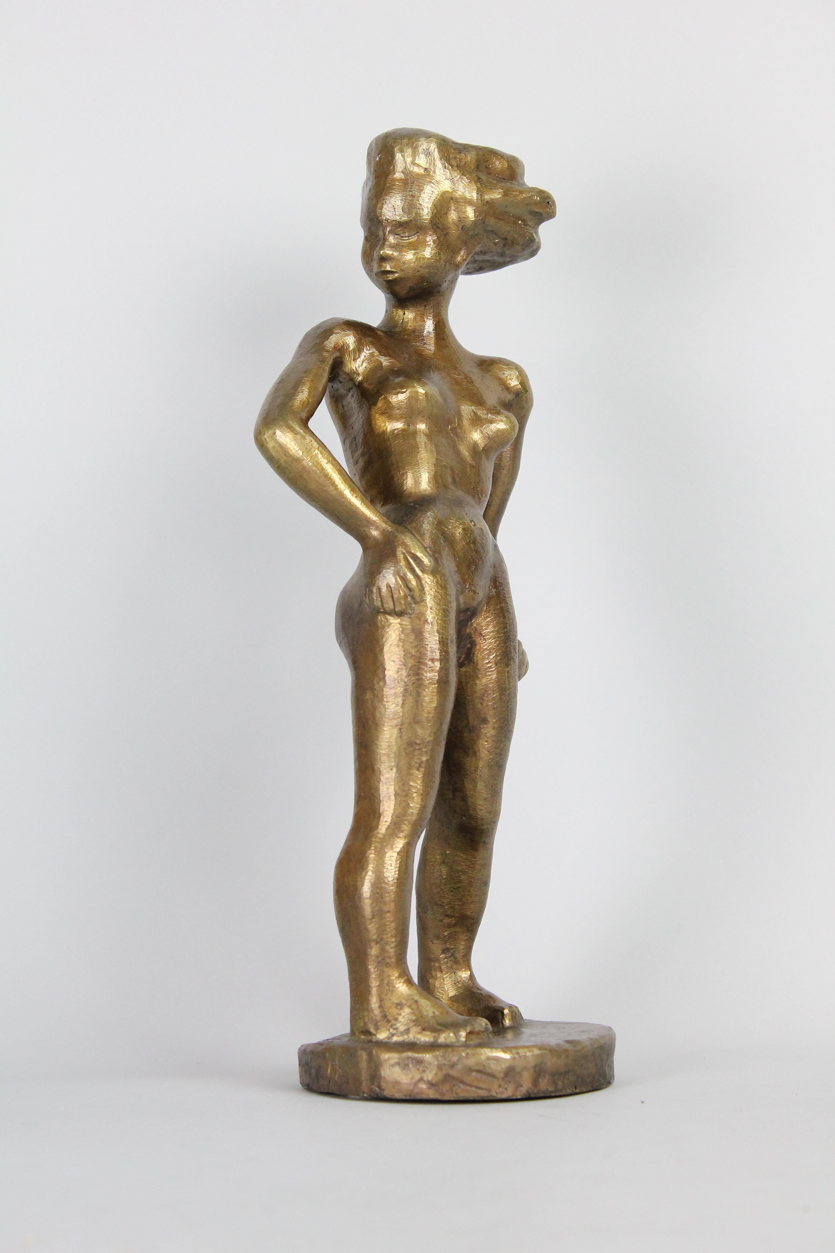 Sigge Berggren, Swedish Modernist Nude Bronze Sculpture, 1940s 2