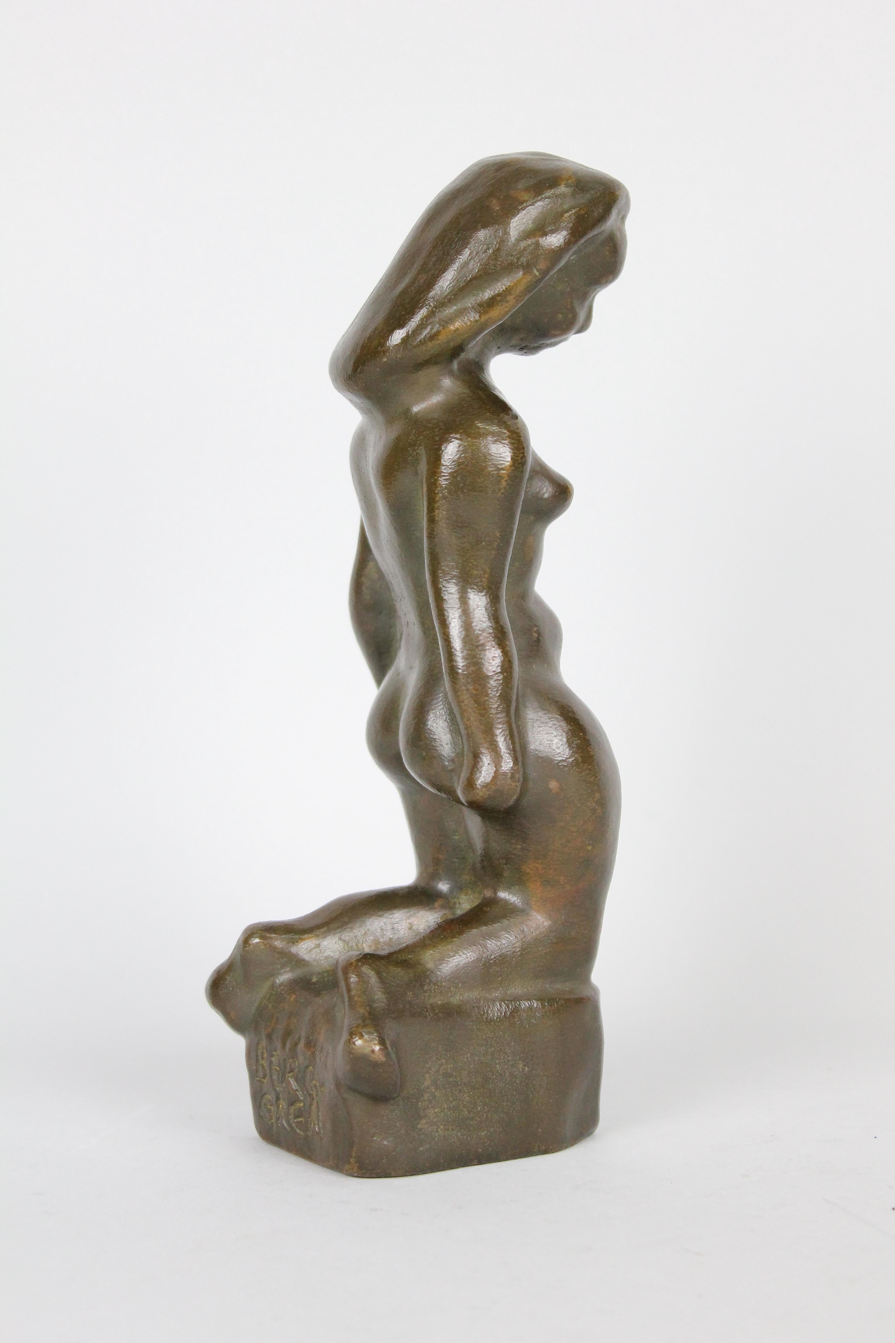 Sigge Berggren, Schwedische modernistische Aktskulptur aus Bronze, 1940er Jahre im Angebot 2