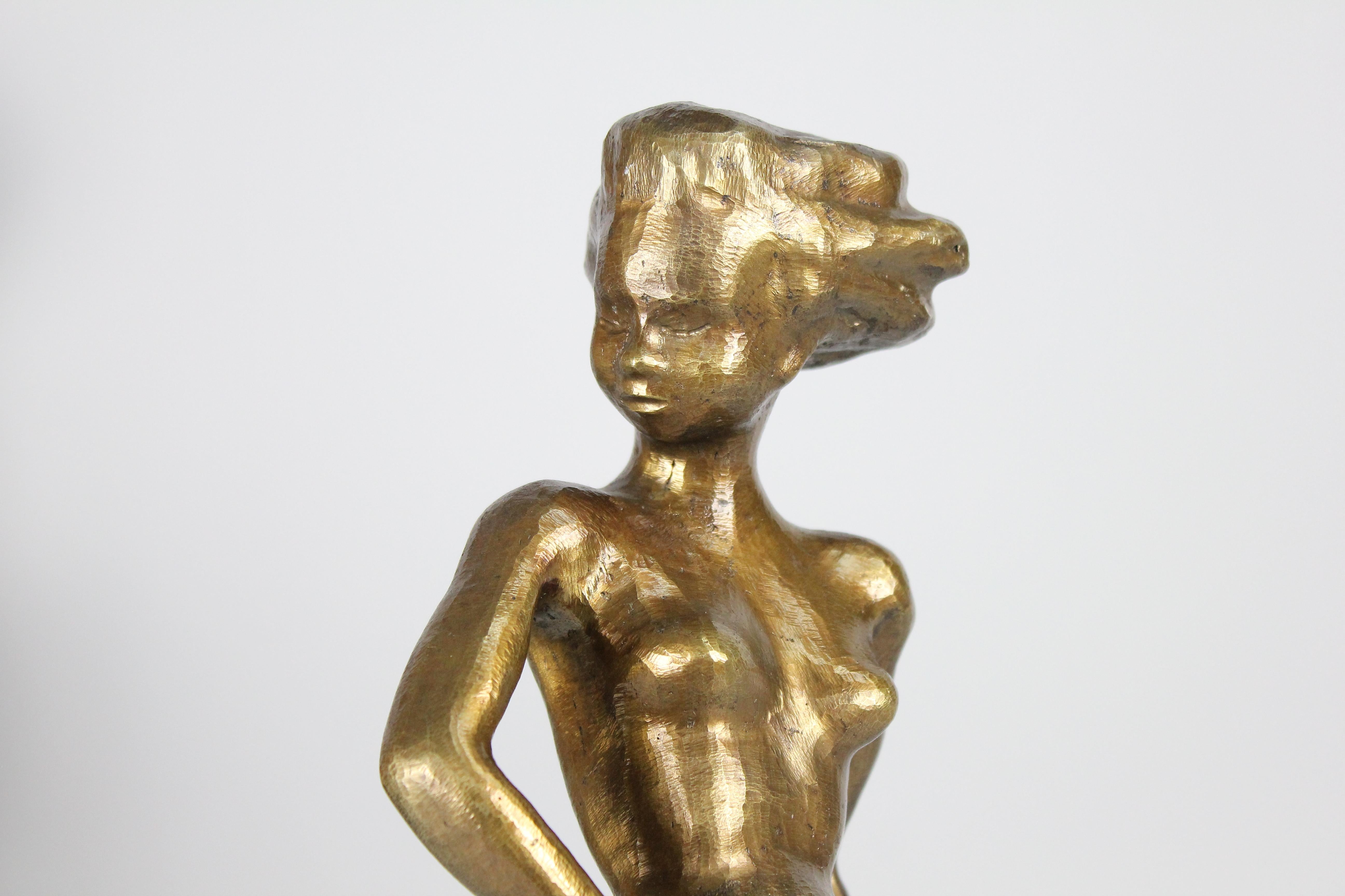 Sigge Berggren, Swedish Modernist Nude Bronze Sculpture, 1940s 3