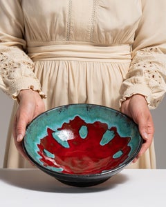Sigismondi Fat Lava Ceramic Bowl with Glaze, Italy, 1970s