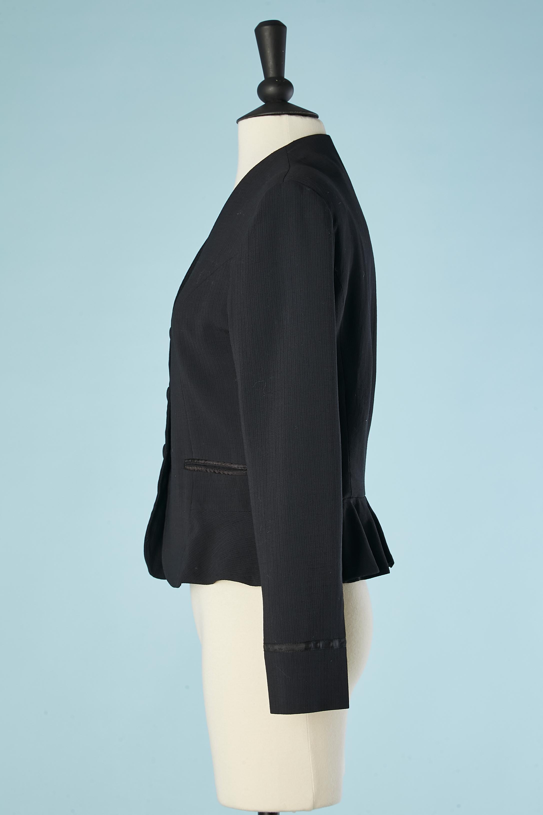 Sigle breasted black jacket Christian Lacroix  In Excellent Condition For Sale In Saint-Ouen-Sur-Seine, FR