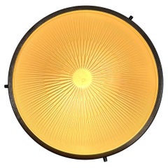 Sigma Midcentury Metal Glass Wall Light by Sergio Mazza Artemide Italy 1960s