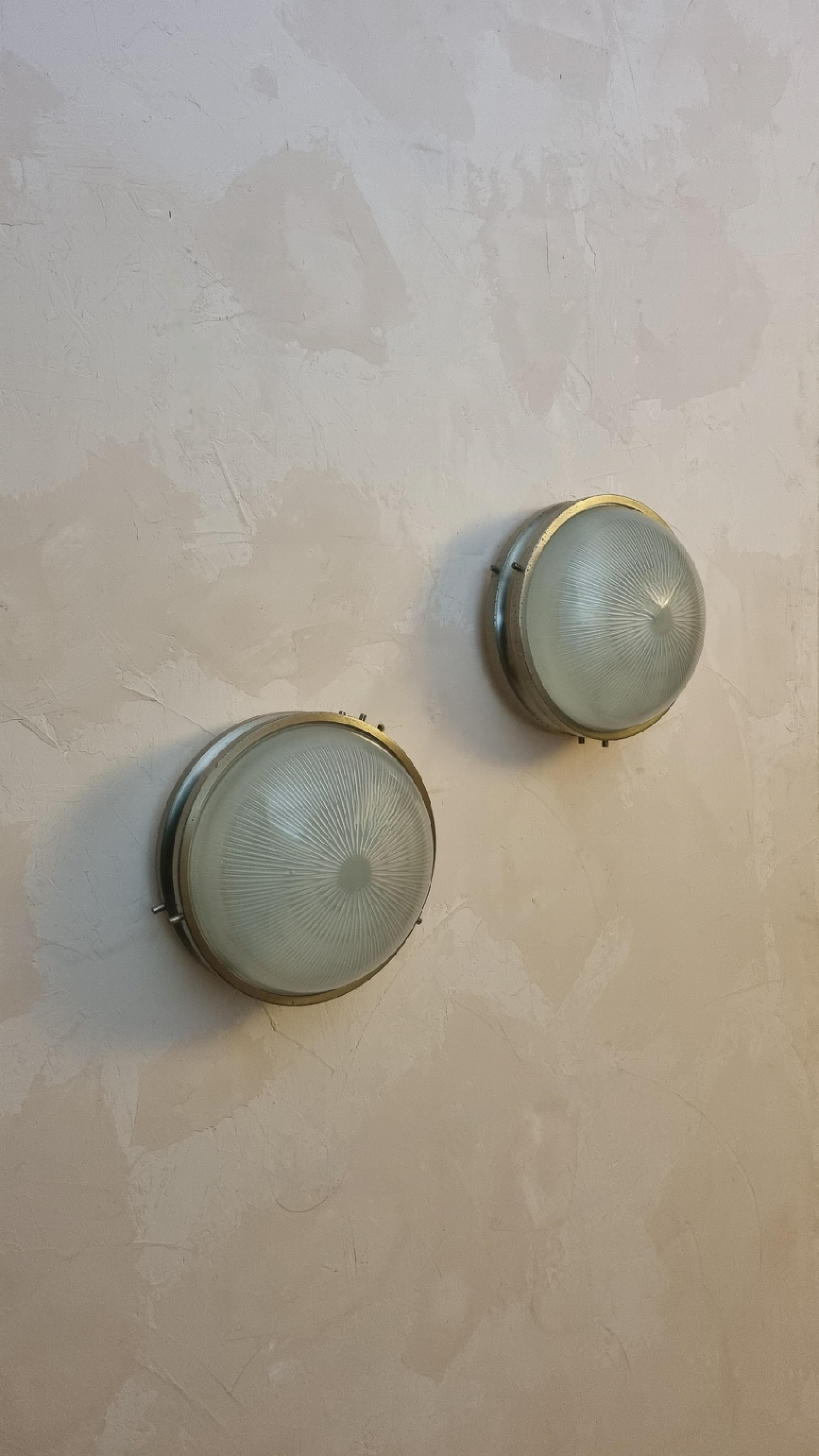 Mid-Century Modern Sigma wall sconces designed by Sergio Mazza for Artemide, 1960 Italy  For Sale