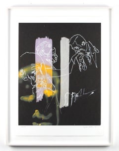 "Handkiss", abstract colour print, signed and numbered by Polke (32/75)
