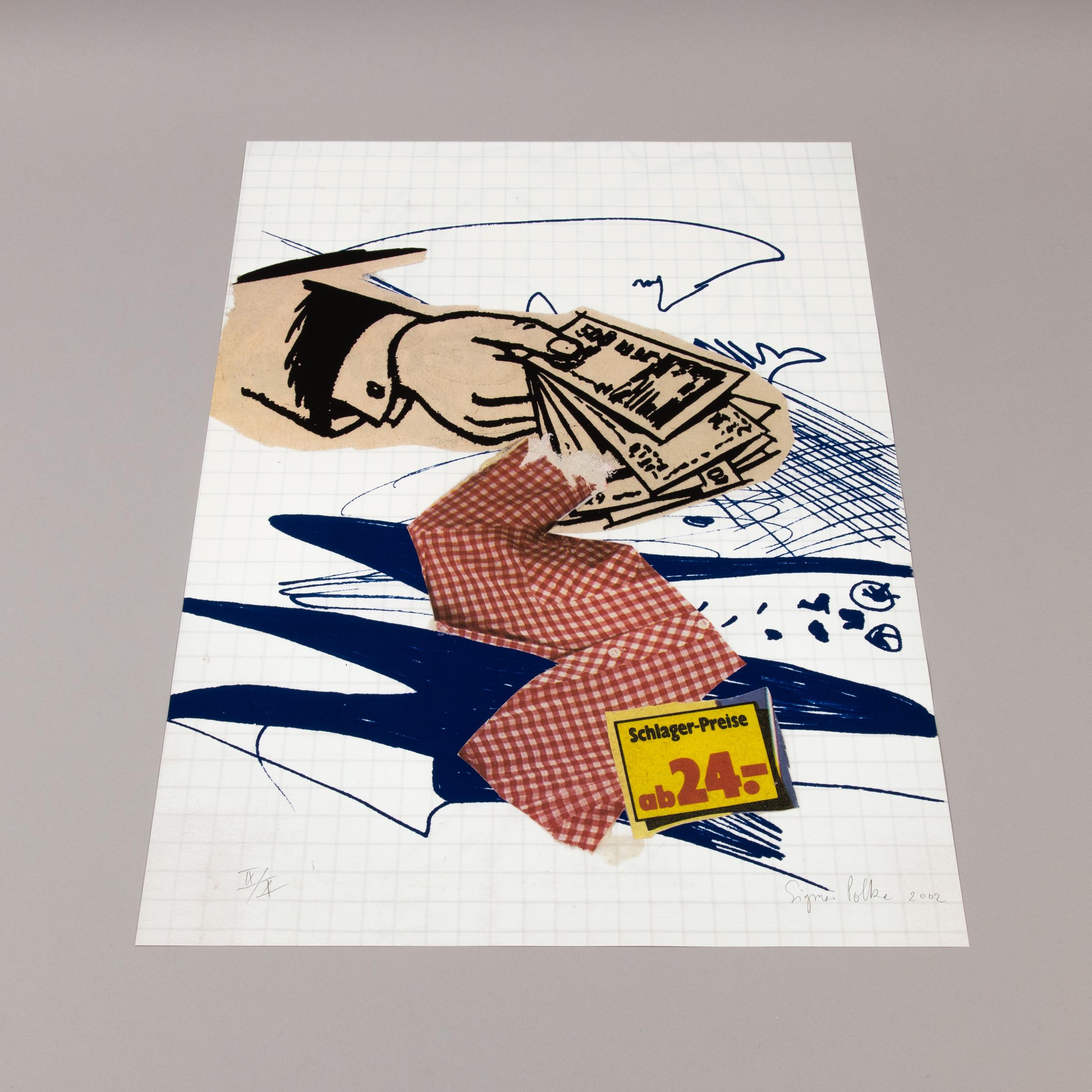Sigmar Polke, Bargeld Lacht: Arte Pop, Realismo Capitalista, Impresión firmada en venta 1