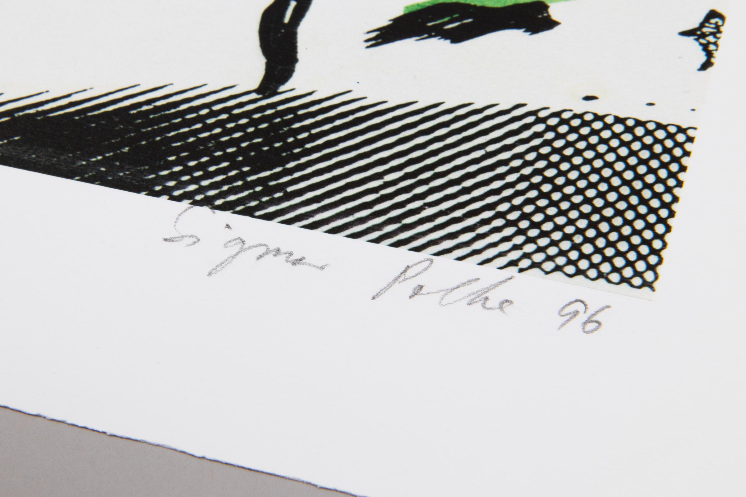 Sigmar Polke, S. schmeckt Pfirsich von H. - 1996, Lithograph, Signed Print For Sale 3