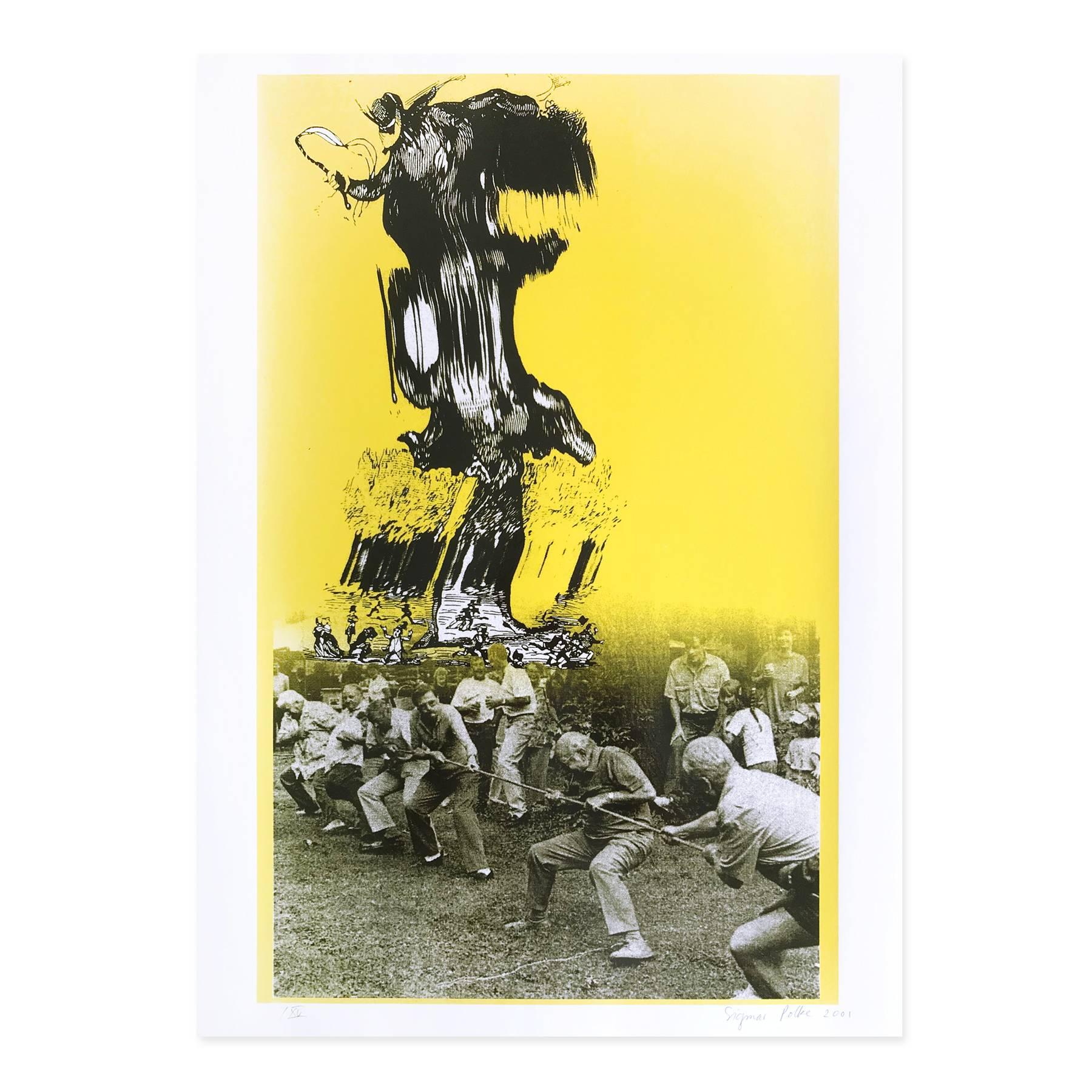 Sigmar Polke Figurative Print - The Devil from Berlin, Screen Print, Pop Art, Collage, 21st Century