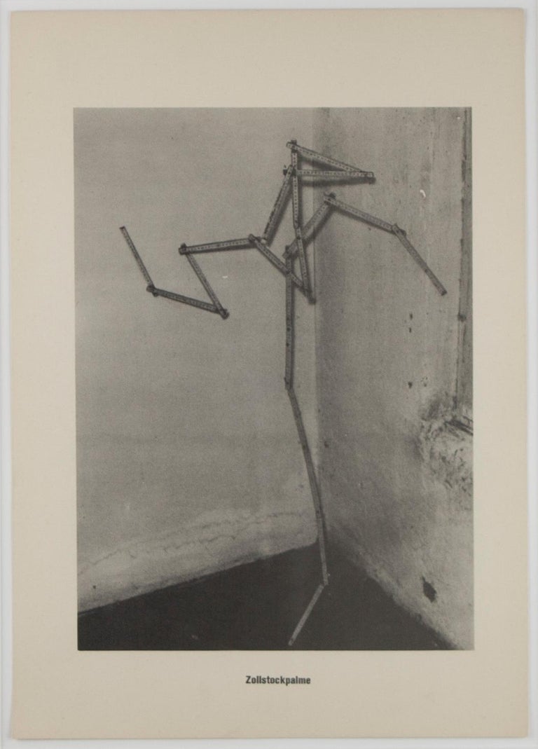 "Folding Ruler Palm", unframed black and white print, Berlin 1960s - Print by Sigmar Polke