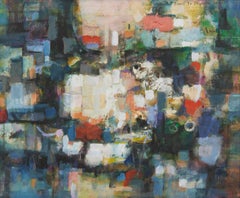 Reflections, Mid-Century Abstract Painting, Cleveland School Artist