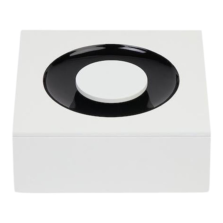 SIGN Box Round, Milky White & All Black by Reda Amalou For Sale
