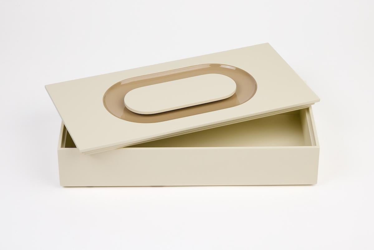 Cuir Coffret SIGN, Sable blanc et mastic par Reda Amalou en vente