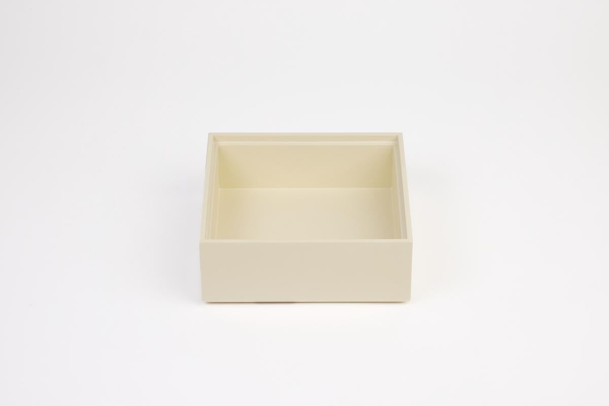 Vietnamese SIGN Box Square, White Sand & Mastic by Reda Amalou For Sale