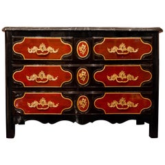 Sign by H Jorant & JME, French Louis Period Lacquered Commode, circa 1750