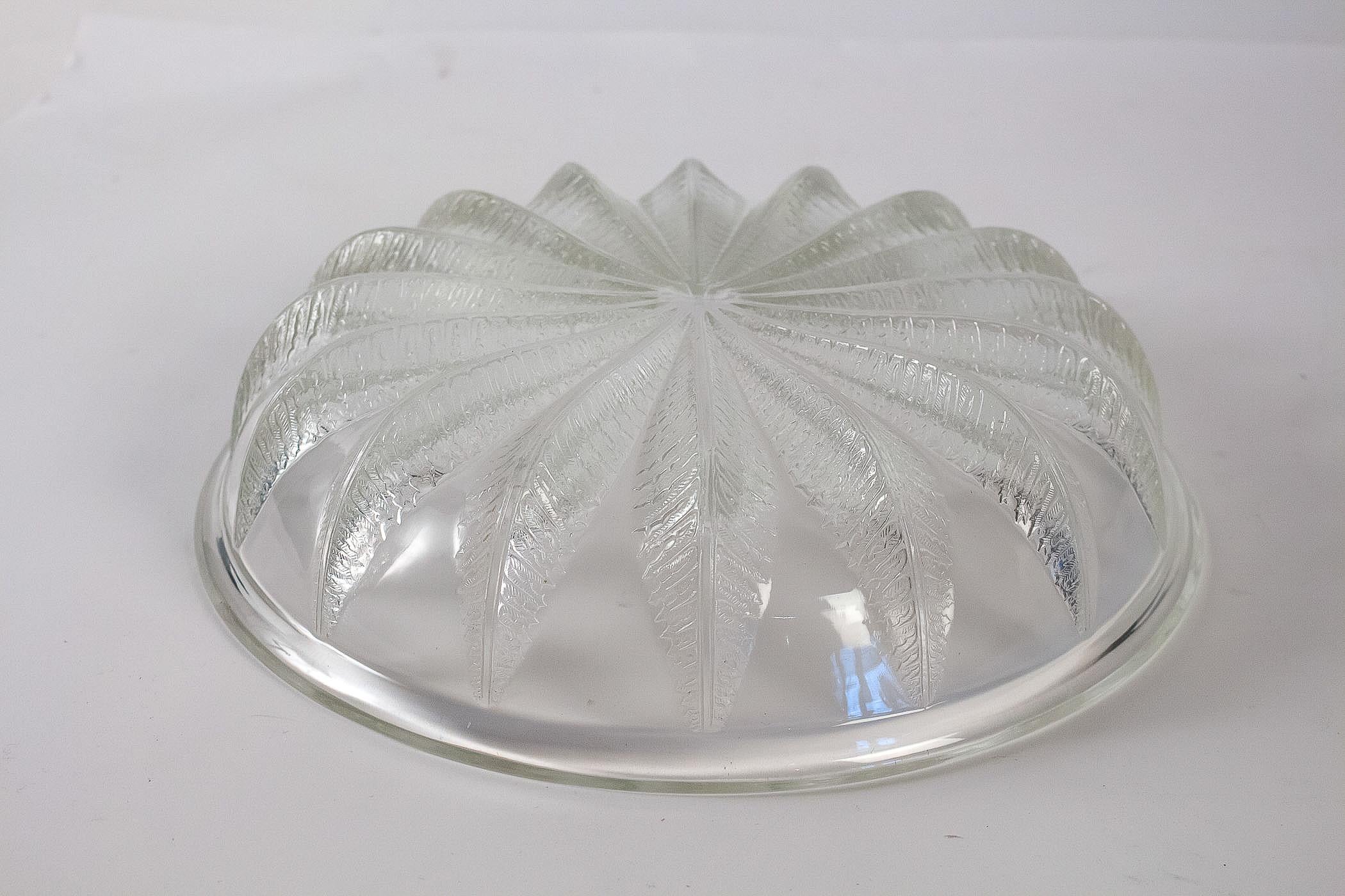 Sign by René Lalique France Round Opalescent Glass 