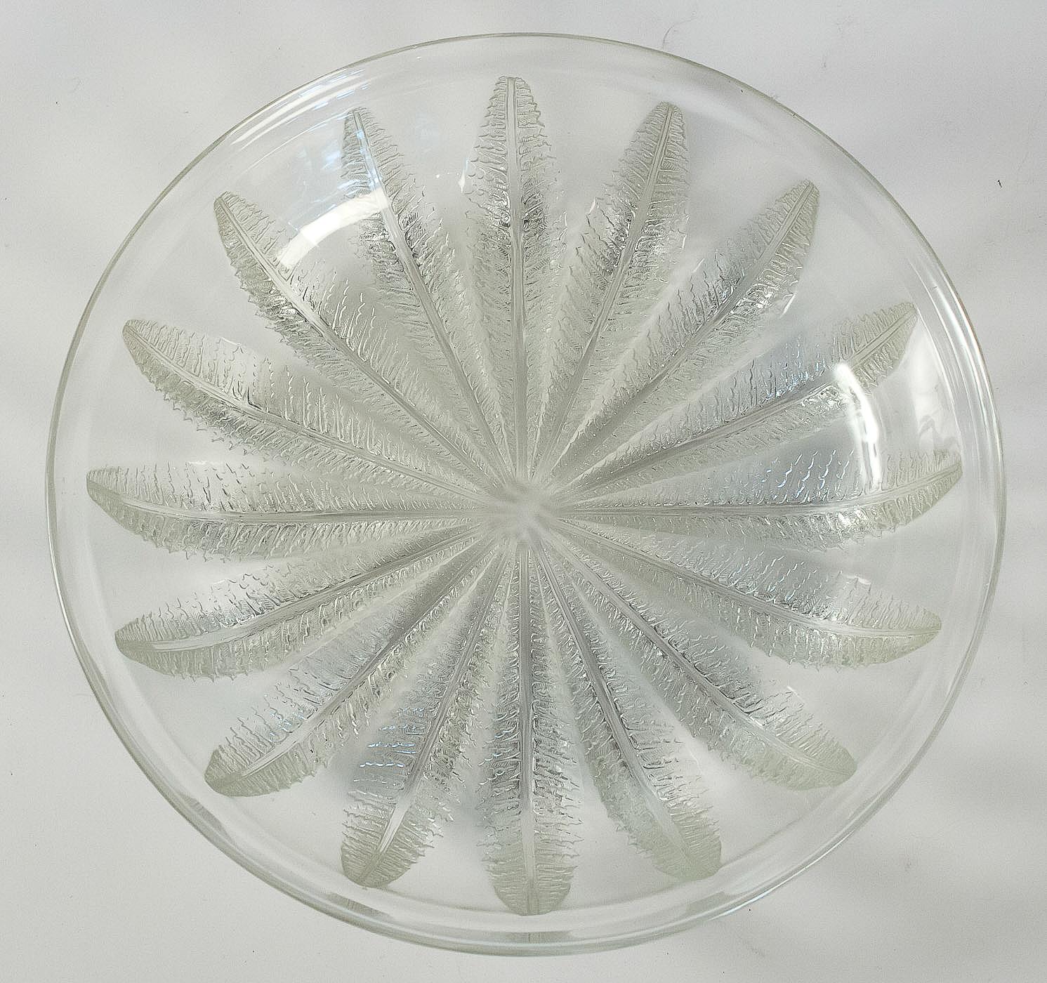 20th Century Sign by René Lalique France Round Opalescent Glass 