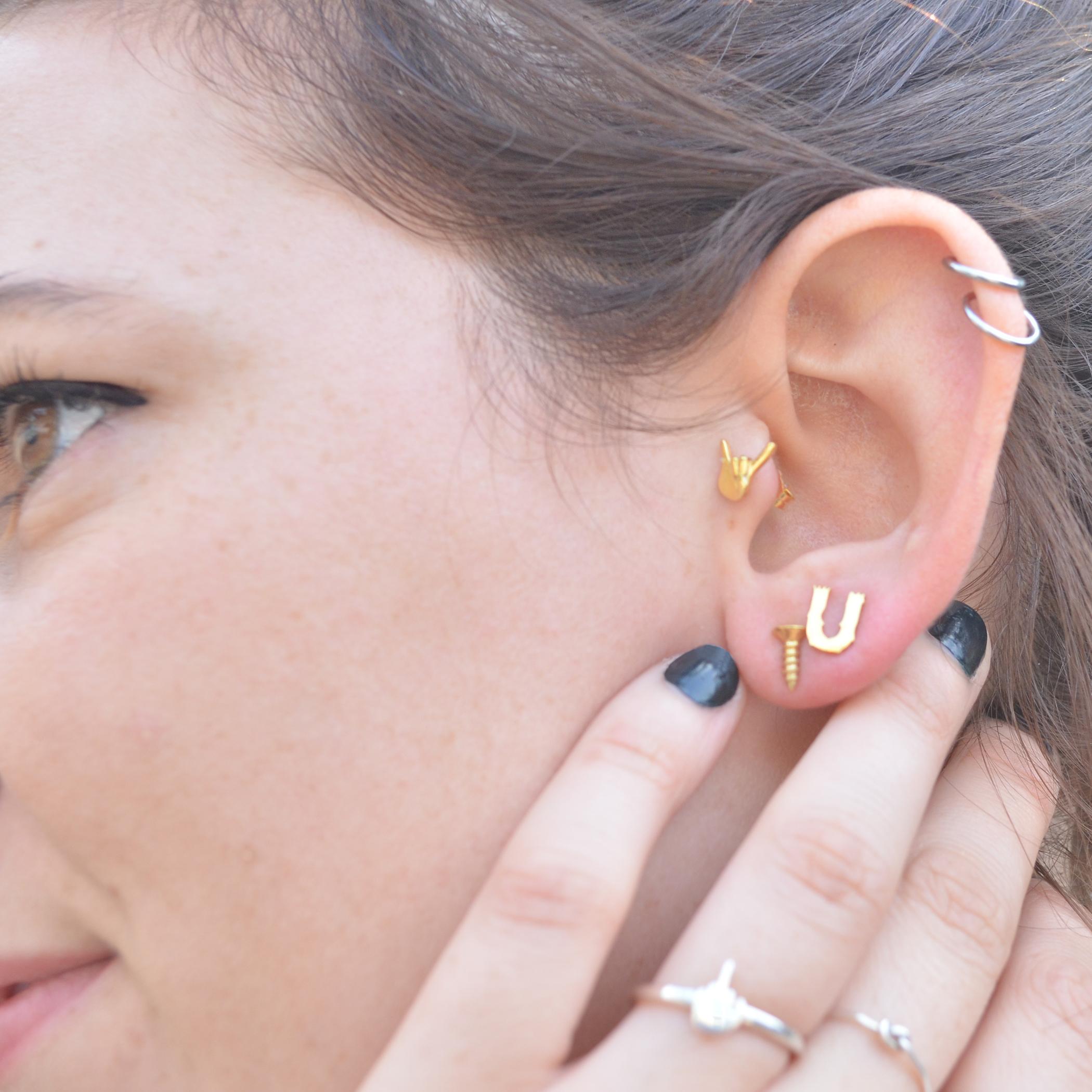 rock and roll earrings