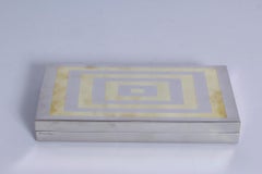 Sign Romeo Rega Brass and Chrome Box, 1970s, Italy