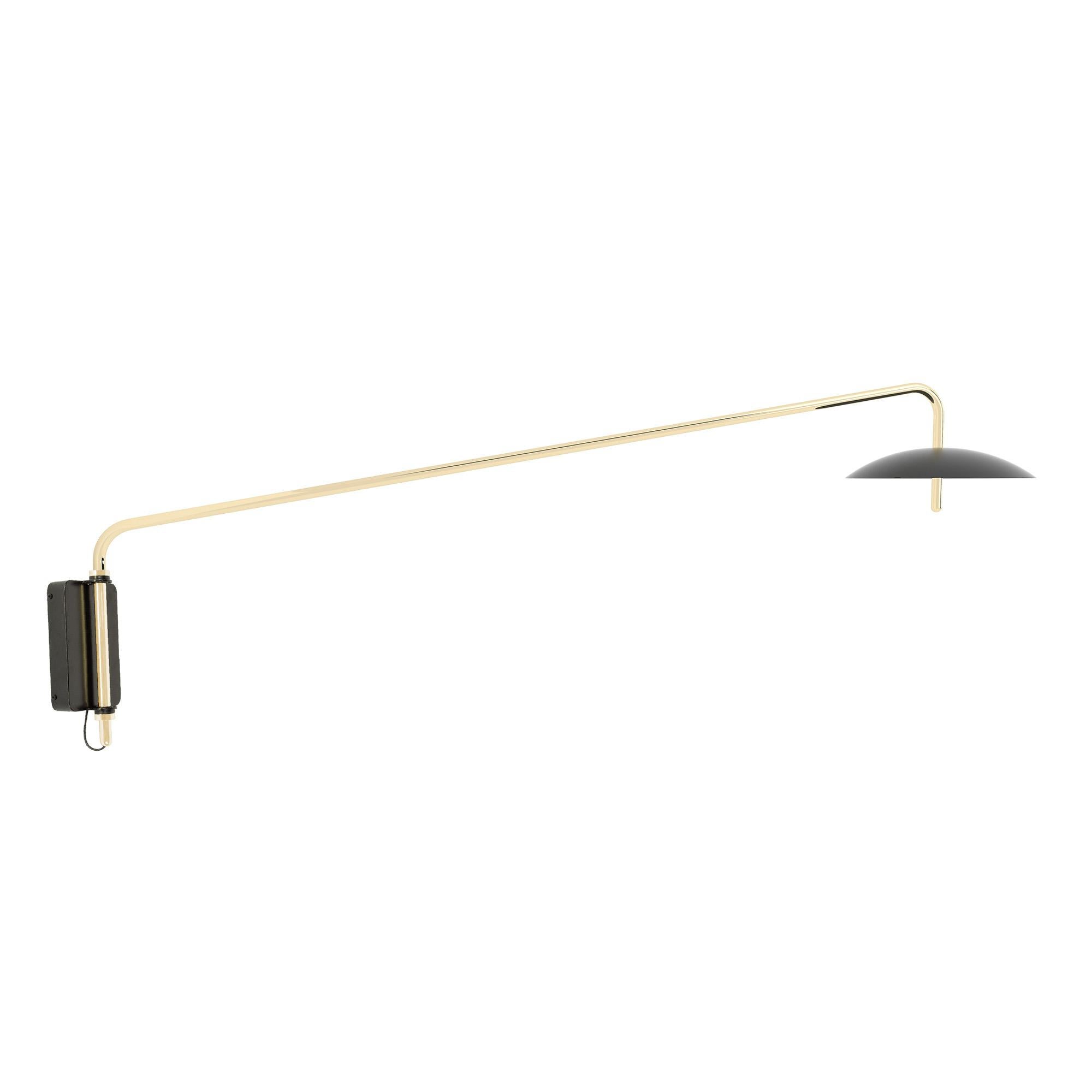 Signal Arm Sconce in Black x Brass, Long, by Souda, In Stock For Sale 4