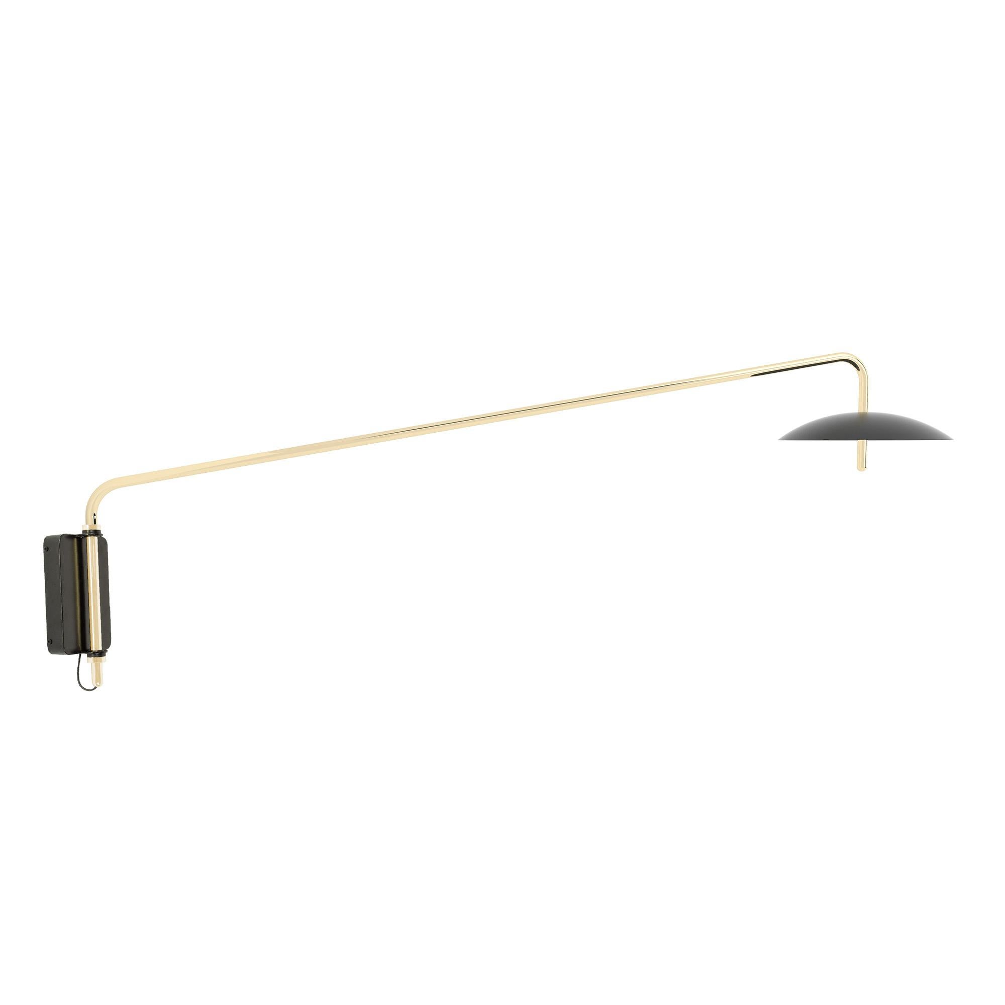 Signal Arm Sconce in Black x Brass, Long, by Souda, Made to Order For Sale 4