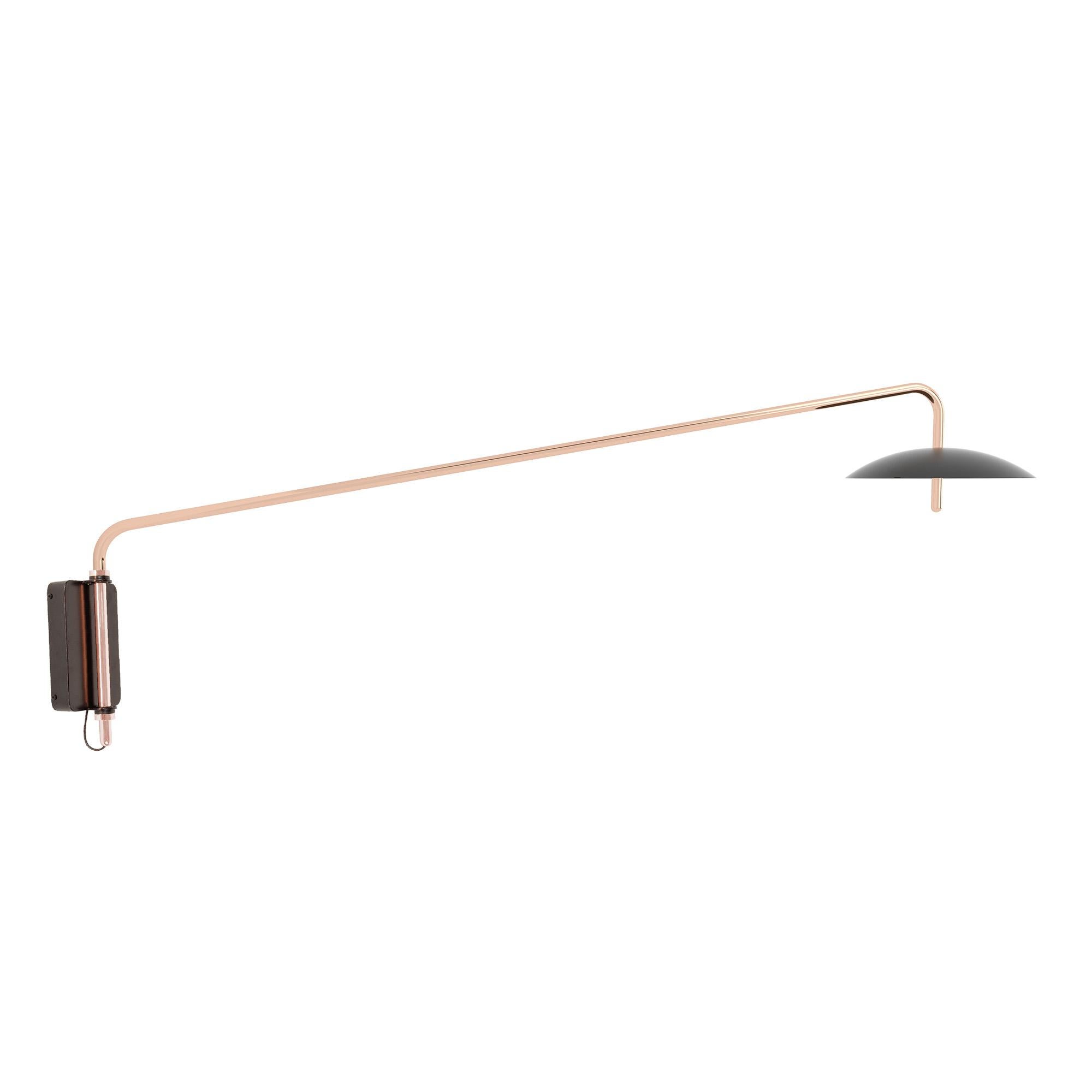 Signal Arm Sconce in Black X Copper, Long by Souda, Made to Order For Sale 2