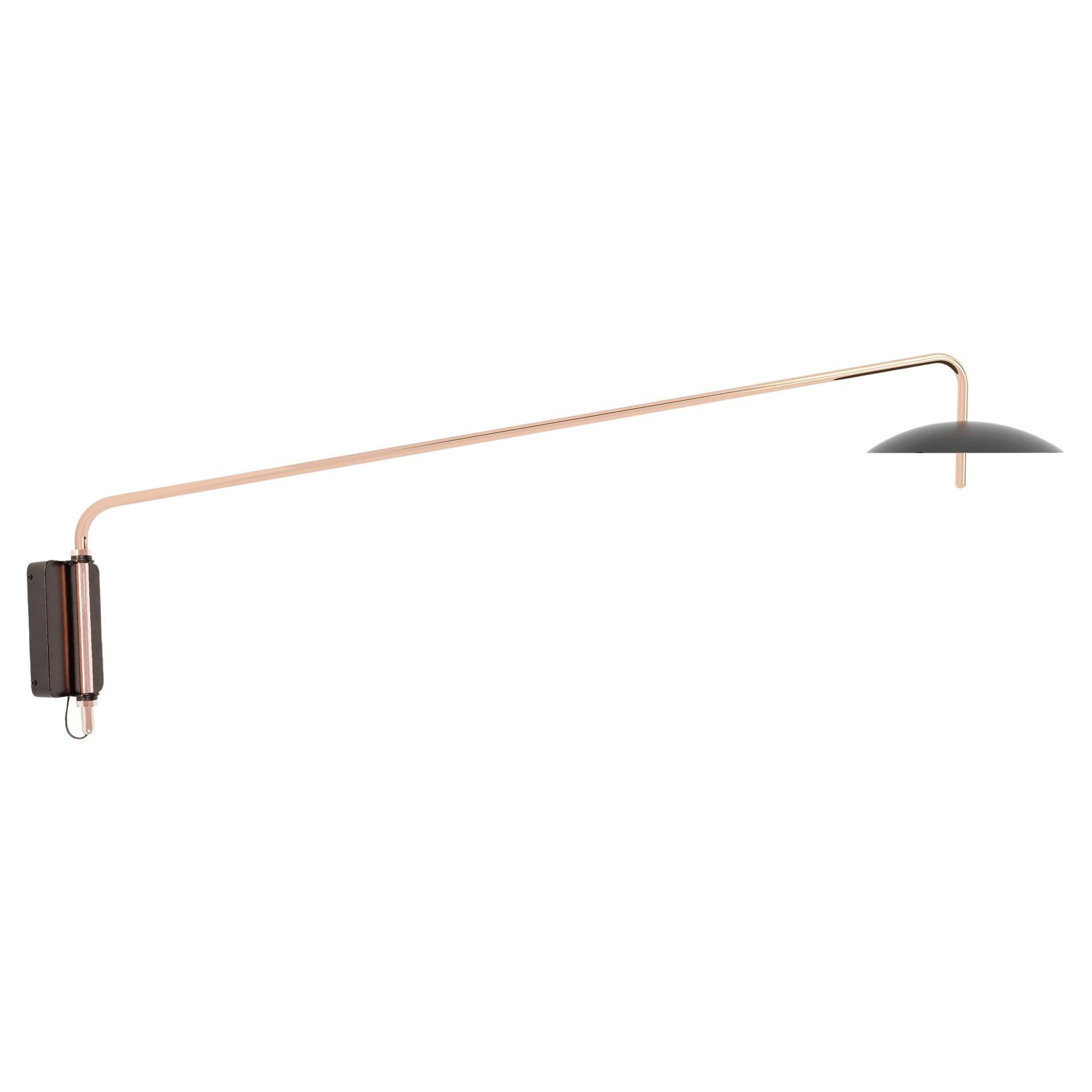 Signal Arm Sconce in Black x Copper, Long, Hardwire, by Souda, In Stock