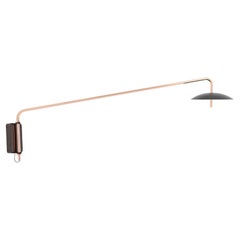 Signal Arm Sconce in Black x Copper, Long, Hardwire, by Souda, Made to Order