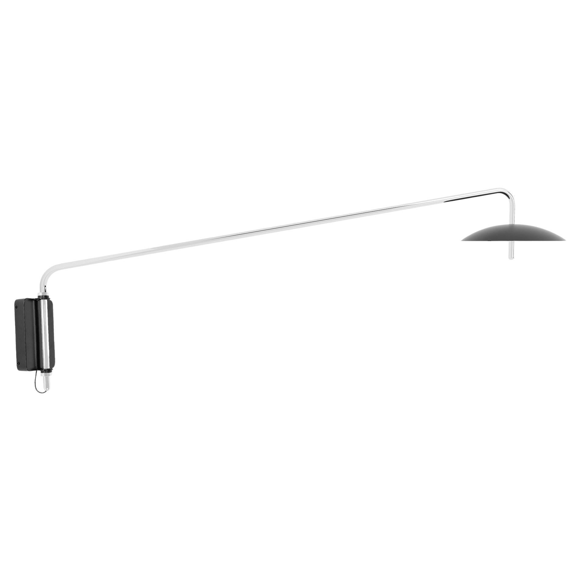Signal Arm Sconce in Black X Nickel, Long, Hardwire, by Souda, Made to Order For Sale