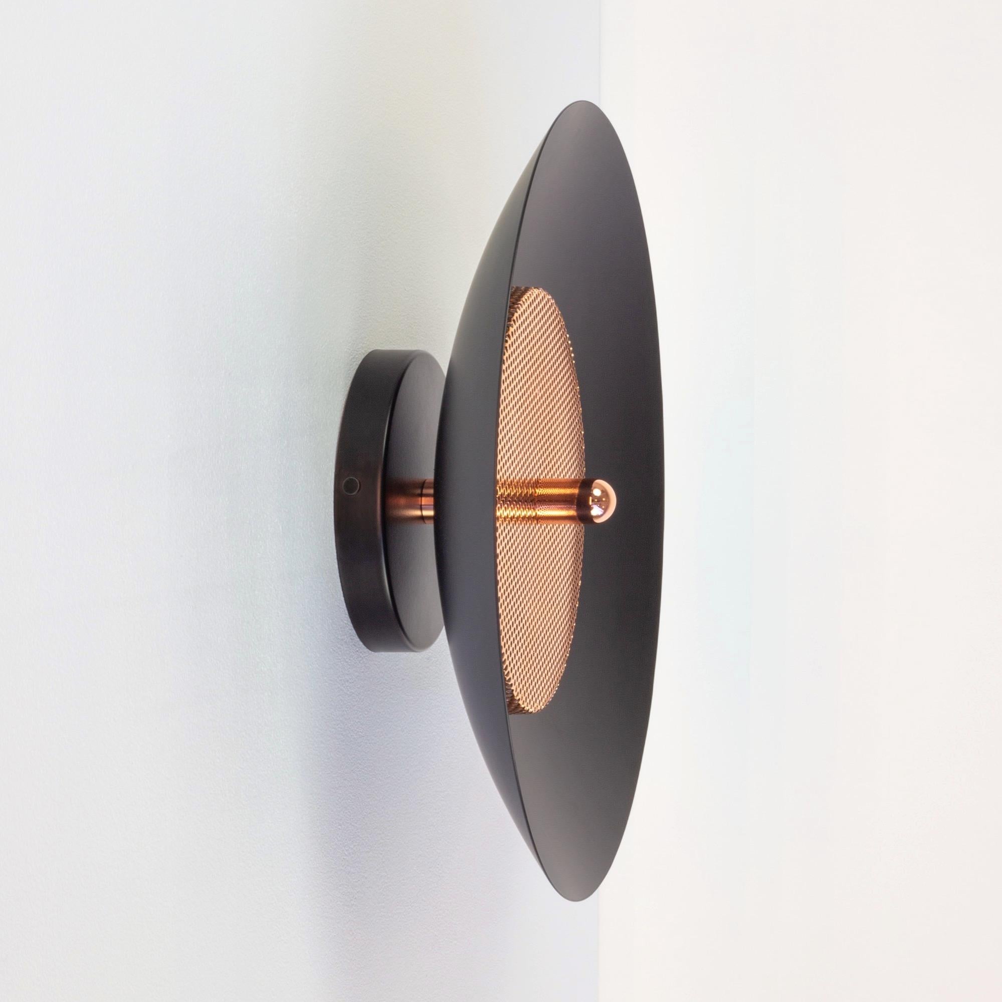 Modern Signal Flush Mount from Souda, Black and Copper, In Stock For Sale