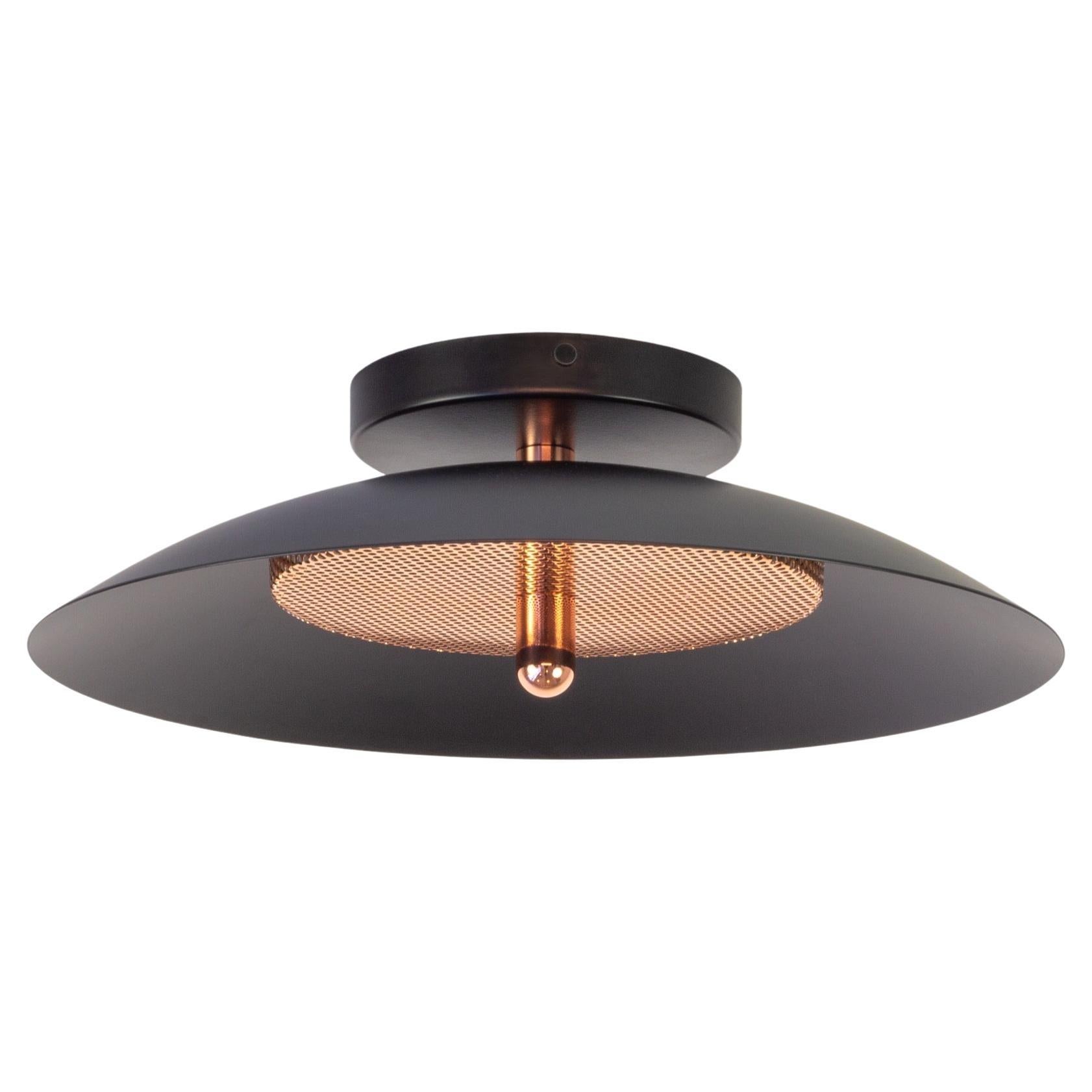 Signal Flush Mount from Souda, Black and Copper Made to Order For Sale