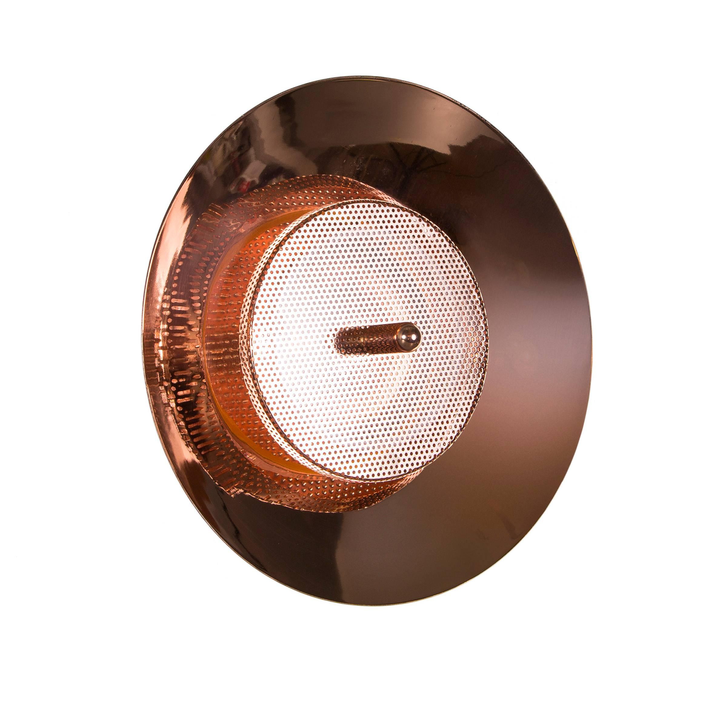 American Signal Flush Mount from Souda, Copper, Made to Order For Sale