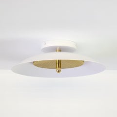 Signal Flush Mount, White and Brass, from Souda, In Stock